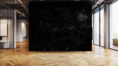 scratches isolated on a black background. template for design Wall mural