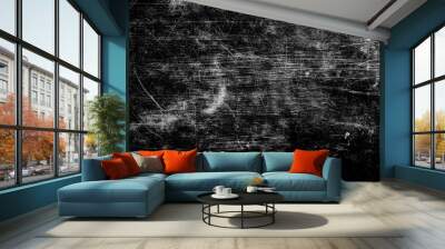 scratches isolated on a black background. template for design Wall mural