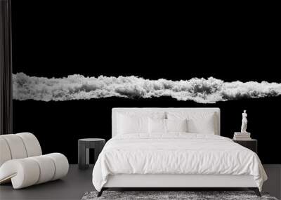 sea wave with foam isolated on black background Wall mural