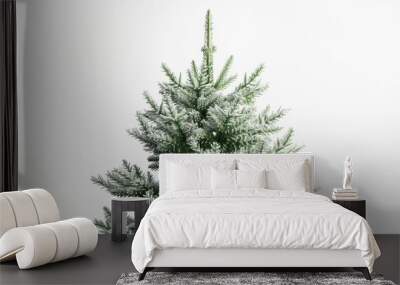 Snowy pine tree perfect for winter designs Wall mural