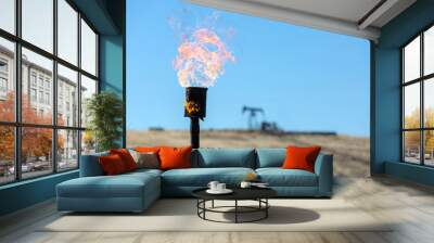 Gas Burning Chimney Wall mural