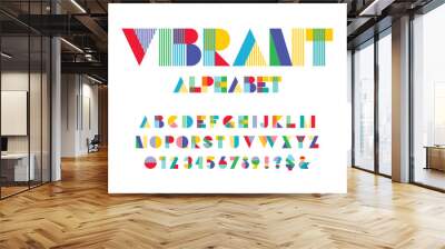 Vector of modern abstract alphabet design Wall mural