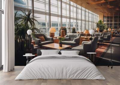 Airport lounge with comfortable seating  Wall mural