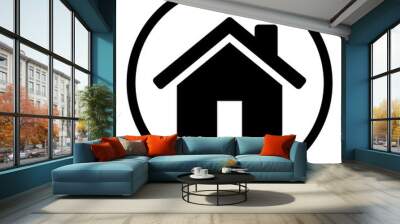 ewni36 ElementWebNewIcon ewni - german: Haus Symbol. - english: house icon. - web graphic on white paper - xxl g9116 Wall mural