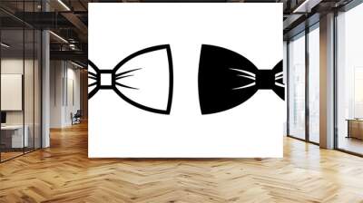 ofvs572 OutlineFilledVectorSign ofvs - bow tie vector icon . bowtie sign . isolated transparent . black outline filled version . AI 10 / EPS 10 . g11915 Wall mural