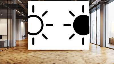 ofvs671 OutlineFilledVectorSign ofvs - sun vector icon . weather sign . isolated transparent . outline and filled version . AI 10 / EPS / PNG . g12017 Wall mural