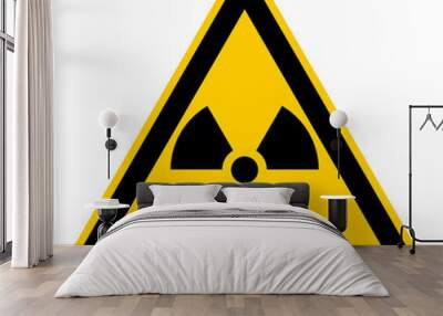 wso15 WarnSchildOrange - english warning sign: caution ionizing radiation - German Warnschild: Warnung vor radioaktiven Stoffen oder ionisierenden Strahlen - g421 Wall mural