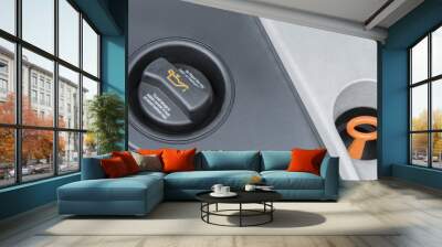 Car motor oil cap Wall mural