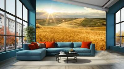 fields of gold Wall mural