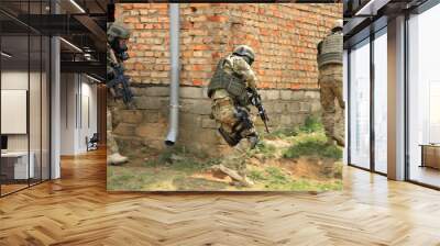 special forces soldiers in action Wall mural