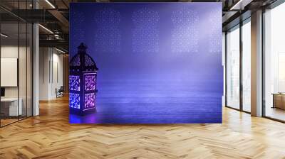 Arabic lantern, Ramadan kareem background Wall mural