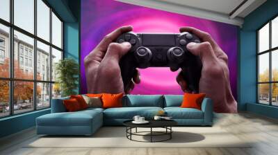 Playing video games Wall mural