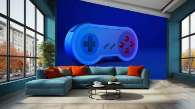 Retro game controller on 3d illustration Wall mural