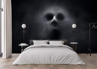 Scary ghost on dark background Wall mural