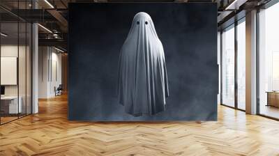 Scary ghost on dark background Wall mural