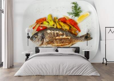 fish with vegetables
 Wall mural