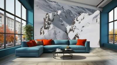 Alpen im Schnee Wall mural