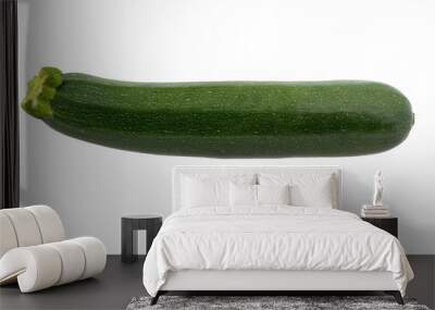 Fresh green zucchini, top wiew, isolated on white background Wall mural