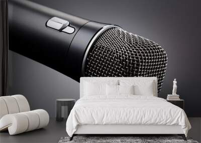  Wireless Microphone, Isolated- A sleek, modern wireless microphone, fully visible from _1(279) Wall mural