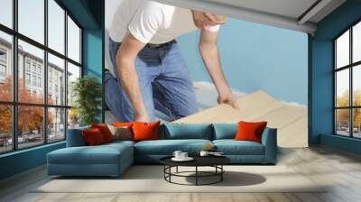 Verlegen von Laminat Wall mural