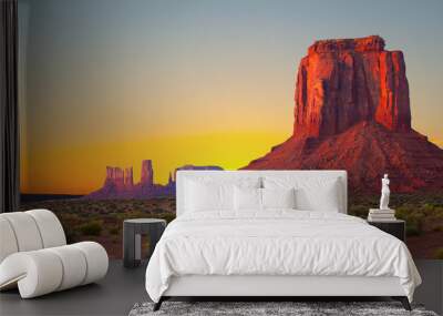 Monument Valley, USA colorful desert sunrise Wall mural