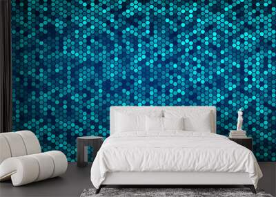 Abstract blue hexagons pattern and texture background for design.vector illustration eps 10 Wall mural