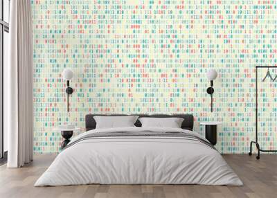 Binary code Background.Digital binary data and Secure Data Concept Wall mural