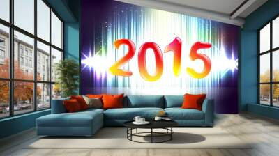 Merry Christmas and Happy new year 2015 background vector illust Wall mural