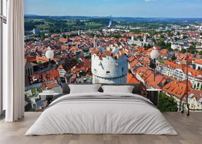 Luftbild vom Mehlsack in Ravensburg Wall mural