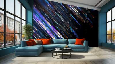 colorful stripes lines, digital illustration Wall mural