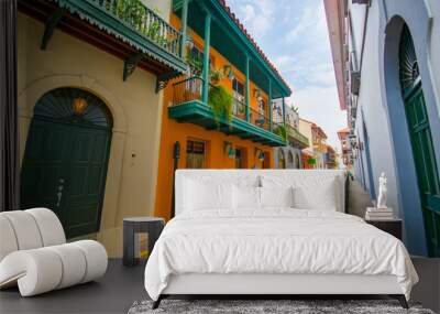 historic old town in Panama city Wall mural