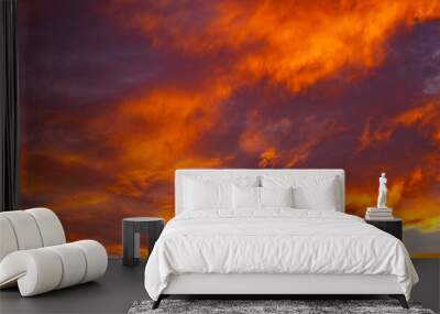 fire in the sky Wall mural