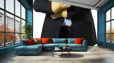 businessman with an oil can Wall mural