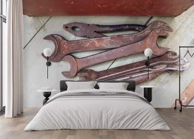 Rusted metalwork tools Wall mural