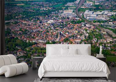 Aerial photo of the city Ahlen Westfalen NRW in Germany Wall mural