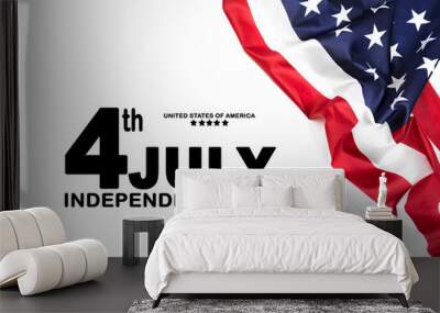 Happy Fourth of July USA Flag - Image . Wall mural