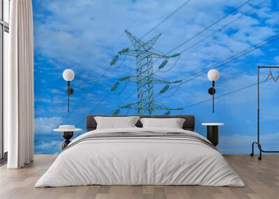 high voltage transmission lines, electricity Wall mural