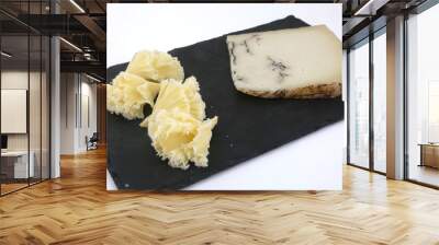 pecorino with  truffle and cheese rosettes as delicatessen gourmet food Wall mural