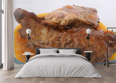 pork ribs oven cooked with sauce Wall mural