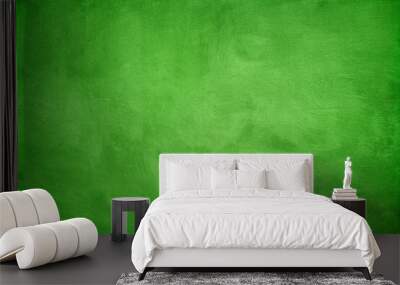 Grunge scratched green cement wall texture background. Wall mural