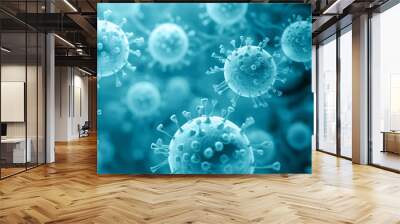 Viruses Microscopic View Background Banner Wall mural