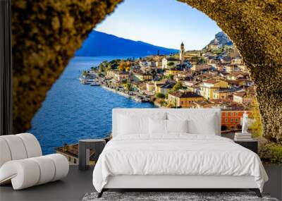 limone sul garda at lake garda in italy Wall mural