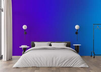 Dark vibrant violet blue color blurred radient empty background with copy space for graphic design, poster and banner. Abstract texture Wall mural