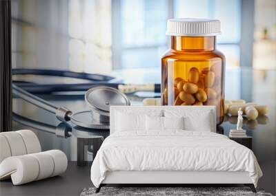 High-Quality Product Photography of Qdolo Medication for Pain Relief and Wellness Wall mural