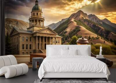 Vintage Colorado Law and Justice System Photography for Legal Concept Representation Wall mural