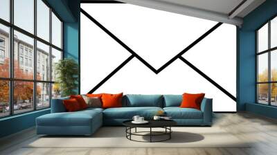 mail icon vector black and white Wall mural