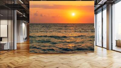 Shot of the dramatic sunrise by the sea. Nature Wall mural