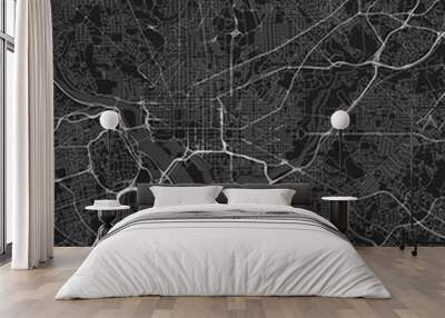 Urban vector city map of Washington DC, District of Columbia, United States of America Wall mural