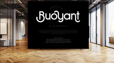 Buoyant creative modern urban alphabet font. Digital abstract moslem, futuristic, fashion, sport, minimal technology typography. Simple numeric vector illustration Wall mural