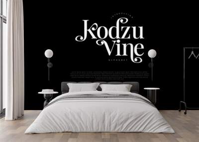 Kodzuvine premium luxury elegant alphabet letters and numbers. Vintage wedding typography classic serif font decorative vintage retro. creative vector illustration Wall mural